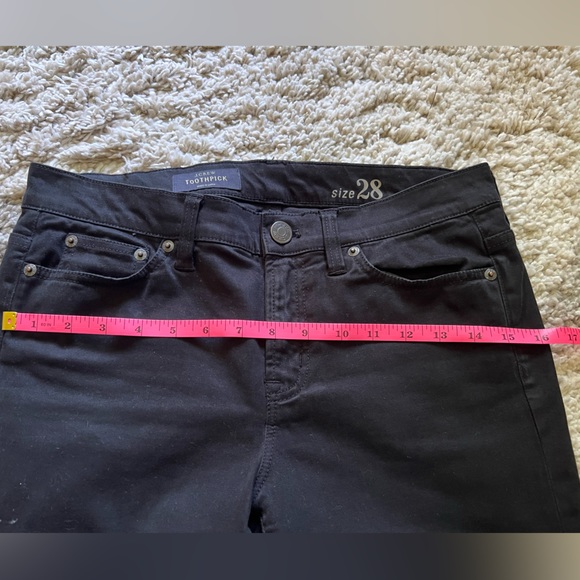 J Crew Black Toothpick Jeans in Size 28 - Picture 4 of 7
